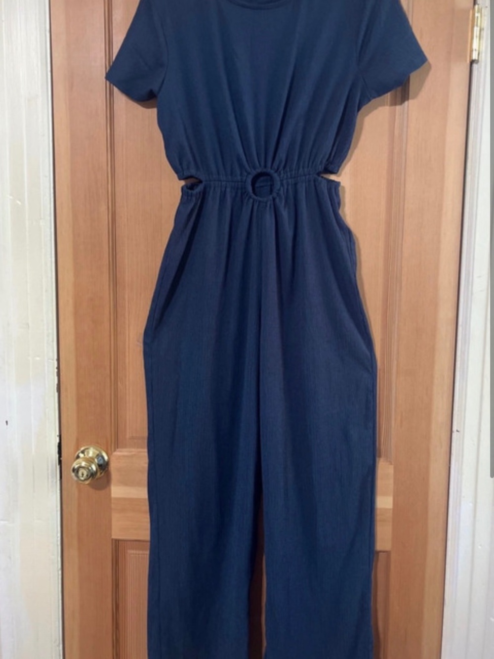 Navy Cutout Jumpsuit – Elegant & Flattering
